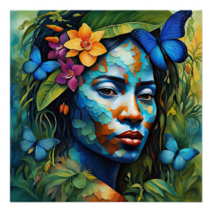 Poster “Yarumi” Esprit Orchidée - Femmes d'Amazonie