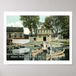 Poster Yates Boat House, Schenectady, NY Vintage