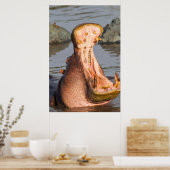 Poster Yawning hippo, Tanzanie (Cuisine)