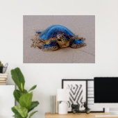 Poster Yawning Tortue de mer (Bureau à domicile)