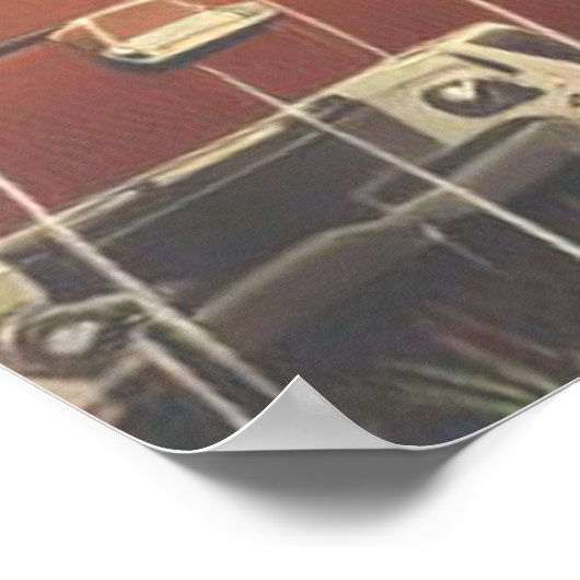 Poster Yay Camping Dans La Pluie (Coin)