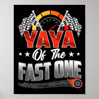 Poster Yaya du rapide Anniversaire 1ère Voiture de course