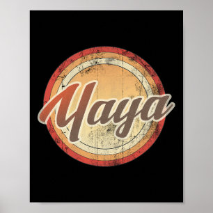 Poster Yaya Vintage dénudé Retro Anniversaire cadeau