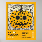 Poster Yayoi Kusama Abstract Pumpkin Retro Exhibition (Devant)