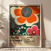 Poster Yayoi Kusama Floral Exhibition Elegant Retro