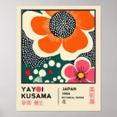 Poster Yayoi Kusama Floral Exhibition Elegant Retro (Devant)