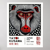Poster Yayoi Kusama Mandrill Retro Exhibition (Devant)