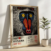 Poster Yayoi Kusama Mandrill Retro Japanese Exhibiton