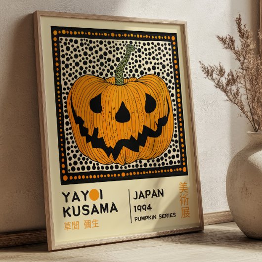 Poster Yayoi Kusama Pop Art Pumpkin Exhibition