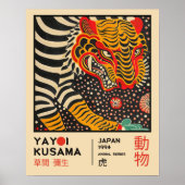 Poster Yayoi Kusama Tiger Illustration Retro Exhibition (Devant)