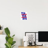 Poster YEA YEA RFK 2024 Robert Kennedy RFK Jr Campaign (Bureau à domicile)