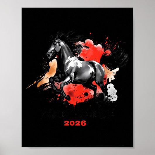 Poster Year Of The Horse 2026 Chinese New Year  (Devant)