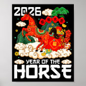 Poster Year Of The Horse 2026 Happy Chinese Lunar New Yea (Devant)
