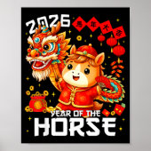 Poster Year Of The Horse 2026 Lion Dance Chinese New Year (Devant)
