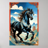 Poster Year of the Horse, Chinese Zodiac, (Devant)