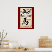 Poster Year of the Horse Scroll: Traditional Chinese Art  (Cuisine)