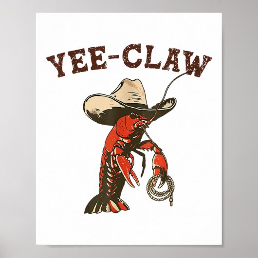 Poster Yee Claw Funky Crawfish Festival de fruits de mer  (Devant)