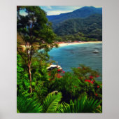 Poster Yelapa Mexique Plage Tropicale Baie 0828 Peinture (Devant)
