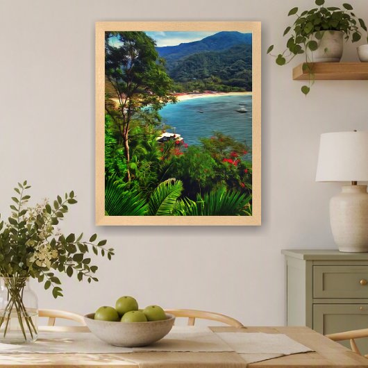 Poster Yelapa Mexique Plage Tropicale Baie 0828 Peinture