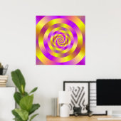Poster Yellow and Pink Spiral Rings (Bureau à domicile)