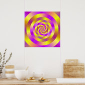Poster Yellow and Pink Spiral Rings (Cuisine)