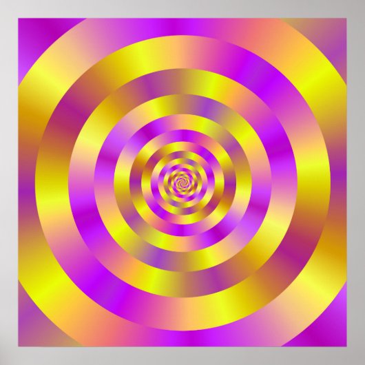 Poster Yellow and Pink Spiral Rings (Devant)