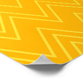 Poster Yellow, cool, trendy, modern, urban zigzag pattern (Coin)