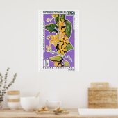 Poster Yellow Flower Bunch - Vintage Congo Art - Postage (Cuisine)