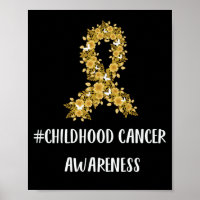 Yellow Flower Ribbon Childhood Cancer Awareness