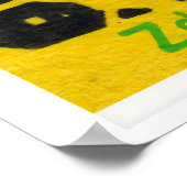 Poster Yellow Folk Pattern - Matchbox Print - Czech Wall (Coin)