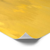 Poster Yellow Gray White Abstract Brushstrokes (Coin)