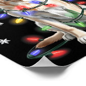 Poster Yellow Labrador Retriever Christmas Tree Light Paj (Coin)