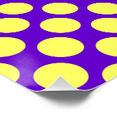 Poster Yellow Polka Dots With Purple Background (Coin)