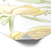 Poster Yellow Rose Wedding Seating Chart (Coin)