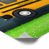 Poster Yellow School Bus 6 Photos de l'école Personnalisé (Coin)