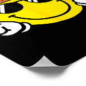 Poster Yellow Smile Face Cute Checkered Peace Smiling Hap (Coin)