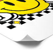 Poster Yellow Smile Face Cute Checkered Peace Smiling Hap (Coin)