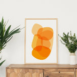 Poster Yellow Sunshine Formes organiques Design d'art Abs<br><div class="desc">Design d'art abstrait moderne avec des formes organiques cool dessinées dans des tons sombres de jaune doré et ensoleillé.</div>
