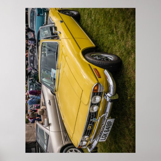 Poster Yellow Triumph Stag voiture de sport (Devant)