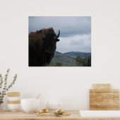 Poster Yellowstone Bison Buffalo Park Bull (Cuisine)
