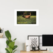 Poster Yellowstone Elk (Thuiskantoor)