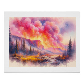 Poster Yellowstone en feu, 