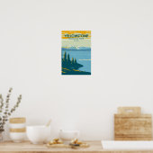 Poster Yellowstone National Park Yellowstone Lake Vintage (Cuisine)