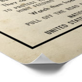 Poster Yellowstone Park 1959 Ours dangereux (Coin)