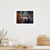 Poster Yellowstone Wolf (Cuisine)