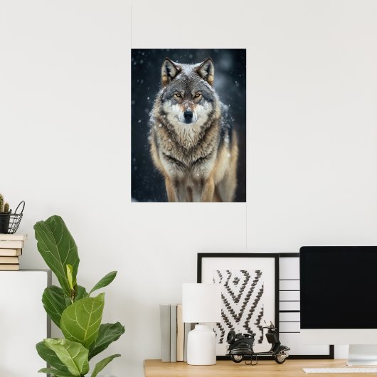 Poster Yellowstone Wolf (Bureau à domicile)