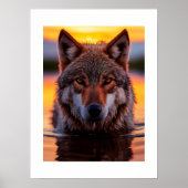 Poster Yellowstone Wolf (Devant)