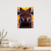 Poster Yellowstone Wolf (Cuisine)