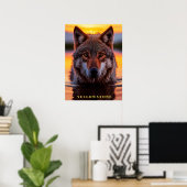 Poster Yellowstone Wolf (Bureau à domicile)