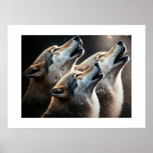 Poster Yellowstone Wolven